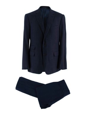 Ralph Lauren Purple Label Navy Blue Hand Tailored Suit