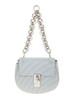 Chloe Airy Grey Quilted Bijou Mini Drew Bag