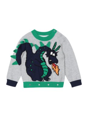 Stella McCartney kid's dragon knit jumper
