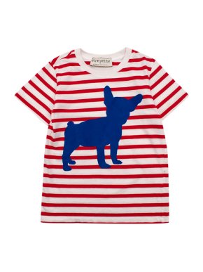 Etre Cecile Etre Petite French Bulldog Striped T-Shirt
