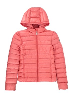 Moncler Pink Longue Saison Girls' Puffer Coat