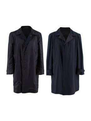 Tom Ford Reversible Navy Blue Wool Trench Coat