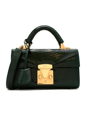 Stalvey Lizard Emerald Green Top Handle 2.0 Mini Bag