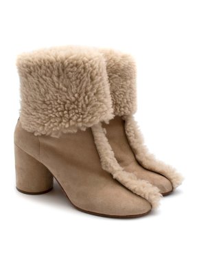 Maison Margiela Sheepskin Nude Boots