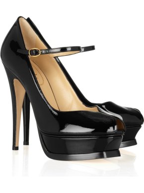 Yves Saint Laurent Tribute patent leather mary jane platform pumps