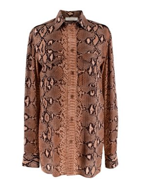 Chloe Natural Snakeskin Print Shirt