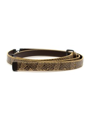 Bottega Veneta Snakeskin Skinny Intrecciato Link Belt