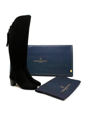 Fairfax & Favour Black Amira Suede Heeled Boots