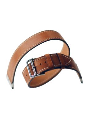 Hermes Fauve Barenia Leather Double Tour 40mm Apple Watch Strap