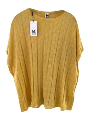 M Missoni Mustard Knit Oversize Top