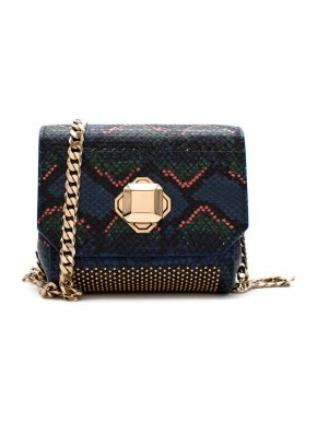 Elie Saab Snakeskin Effect Turnlock Small Shoulder Bag