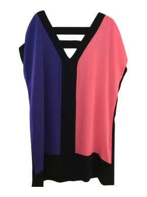 Milly Colourblock Cut-Out Silk Dress, size M