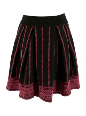 Maje Jacquard Knit Skater Skirt