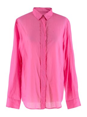 McQ by Alexander McQueen Fuchsia Cotton Button Detail Shirt