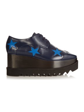 Stella McCartney navy Elyse leather platform shoes