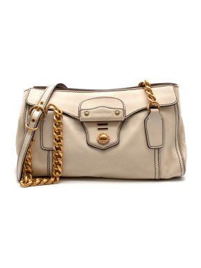 Miu Miu Cream Leather Shoulder Bag