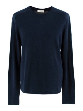 Balenciaga Men's Navy & Gray Panel Sweatshirt
