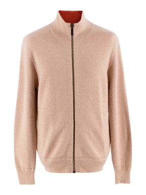 Burberry Cashmere Zip Up Turtleneck Jacket