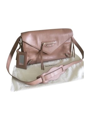 Balenciaga Papier Sight red beige leather shoulder bag