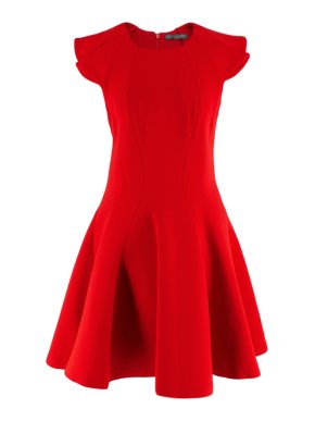 Alexander McQueen Red Fit & Flare A-Line Mini Dress