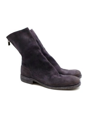 Guidi Suede Distressed Zipped Boots