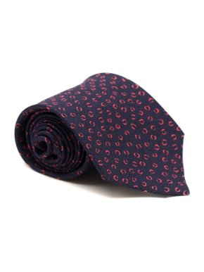 Bvlgari Blue & Red Patterned Silk Blend Tie