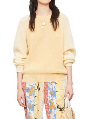 Stine Goya Jack Contrast-sleeve Oversized Waffle-knit Jumper