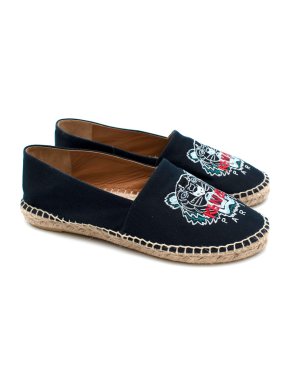 Kenzo Black Classic Tiger Espadrilles