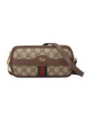 Gucci Ophidia beige GG supreme canvas mini crossbody bag