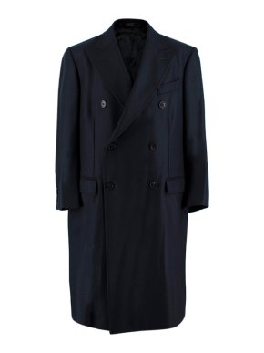 Crombie Navy Wool King Coat