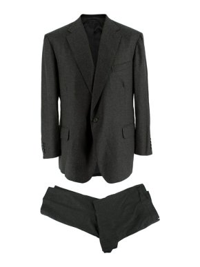 Holland and Sherry Savile Row Bespoke Grey Single Breasted Suit
