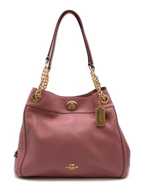 Coach Turnlock Edie Shoulder Bag in Pebble Leather