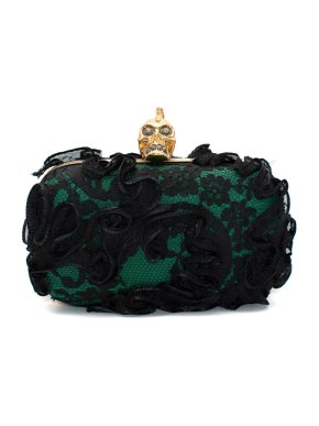 Grenson Alexander McQueen Punk Baroc Ruffle Skull Clutch Bag