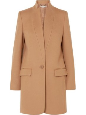 Stella McCartney Camel Bryce Wool Tailored Coat