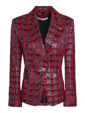 Diane Von Furstenberg Metallic jacquard tailored jacket