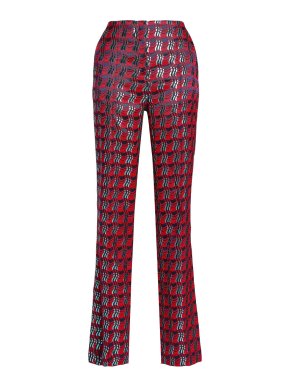 Diane Von Furstenberg Metallic-jacquard pants