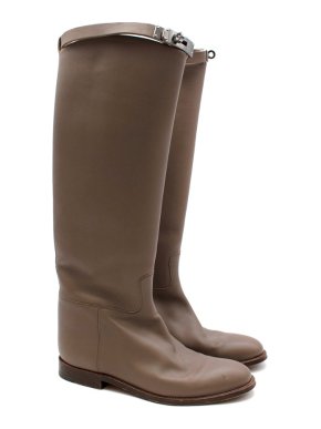 Hermes Etoupe Kelly Riding Boots