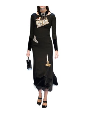 Dolce & Gabbana Fairy Tale Embroidered Runway Midi Dress