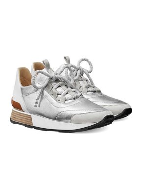 Hermes Metallic Nappa Leather Miles Sneakers