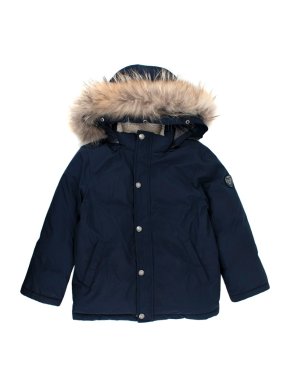 Bonpoint 6Y Racoon Fur Trim Puffer Jacket