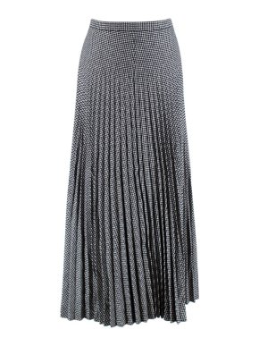 Christian Dior Houndstooth Pleated Skirt