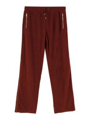 Hermes Burgundy Cashmere Wide Leg Pants
