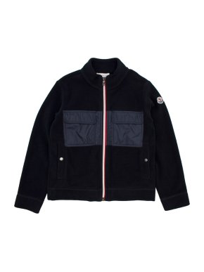 Moncler Kids Navy Blue Fleece