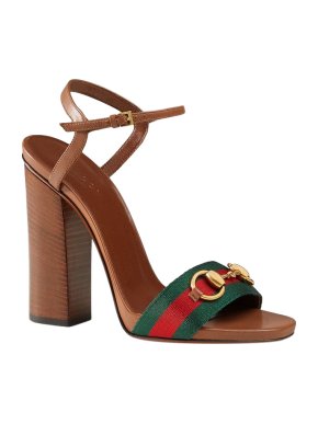 Gucci Webstripe Horsebit Sandals
