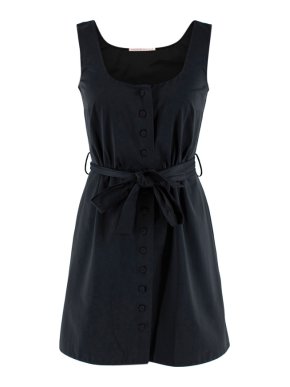 Emilia Wickstead Black Sleeveless Button-Up Dress
