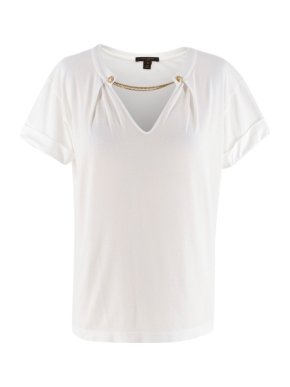 Louis Vuitton White Chain Detail T-shirt