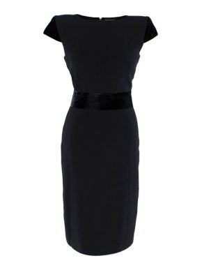 Tom Ford Velvet Belt Black Tailored Dress