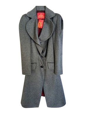 Vivienne Westwood Anglomania grey wool long coat