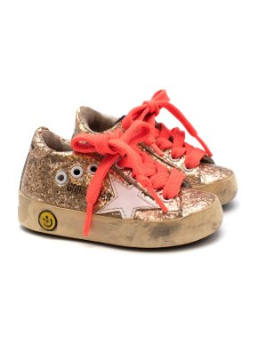 Golden Goose Deluxe Brand Gold Glitter Superstar Trainers