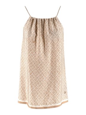 Loro Piana Silk Patterned Drawstring Top